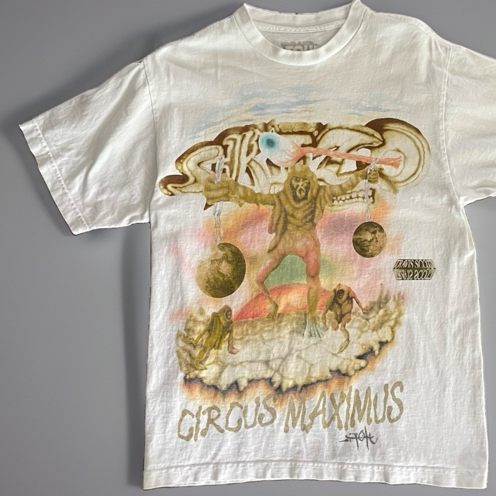Adult M TRAVIS SCOTT 2023 Utopia Concert Tour Skitzo Circus Maximus T-Shirt Tee